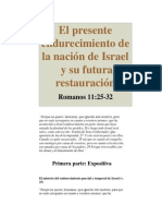 El Presente Endurecimiento de La Nación de Israel