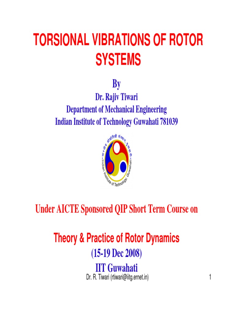 Torsional Vibrations in Rotor Systems | PDF | Lagrangian Mechanics ...