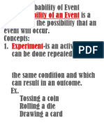 Probability of Event