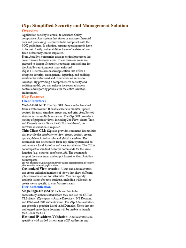 iXp: AutoSys Security & Management Tool | PDF | Command Line Interface ...