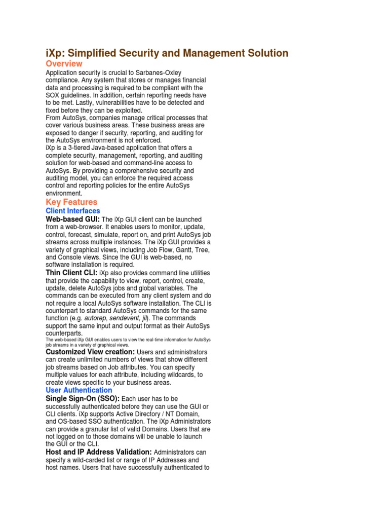Ixp: Simplified Security and Management Solution: Client Interfaces ...