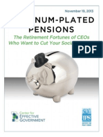 Platinum-Plated Pensions: The Retirement Fortunes of CEOs Who Want To Cut Your Social Security