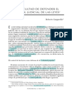 La Dificultad de Defender El Control Judicial de Las Leyes (Roberto Gargarella) RELEER