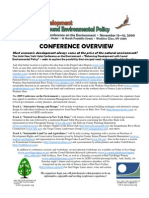 Conference Overview: Must Economic Development Always Come at The Price of The Natural Environment?
