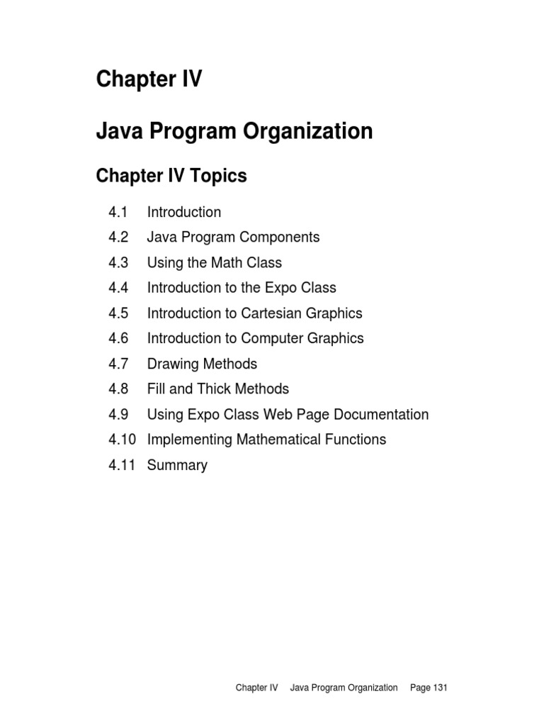 04 Javaorganization | PDF | Java (Programming Language) | Cartesian ...