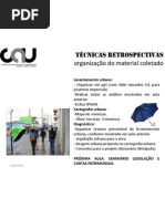 Técnicas retrospectivas - aula 4