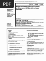 NBR 13088 - Teste de Comparacao Pareada em Analise Sensorial Dos Alimentos E Bebidas