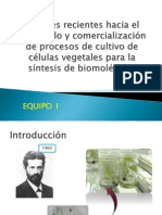 Avaces Recientes Desarrollo Comercializacion Cultivos Celular Vegetal