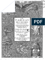 Tableau Des Riches Inventions Couvertes Dans Le Songe de Poliphile... Par Beroalde de Verville 1657