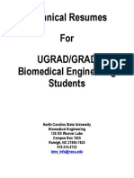 Technical resumes for biomedical eng
