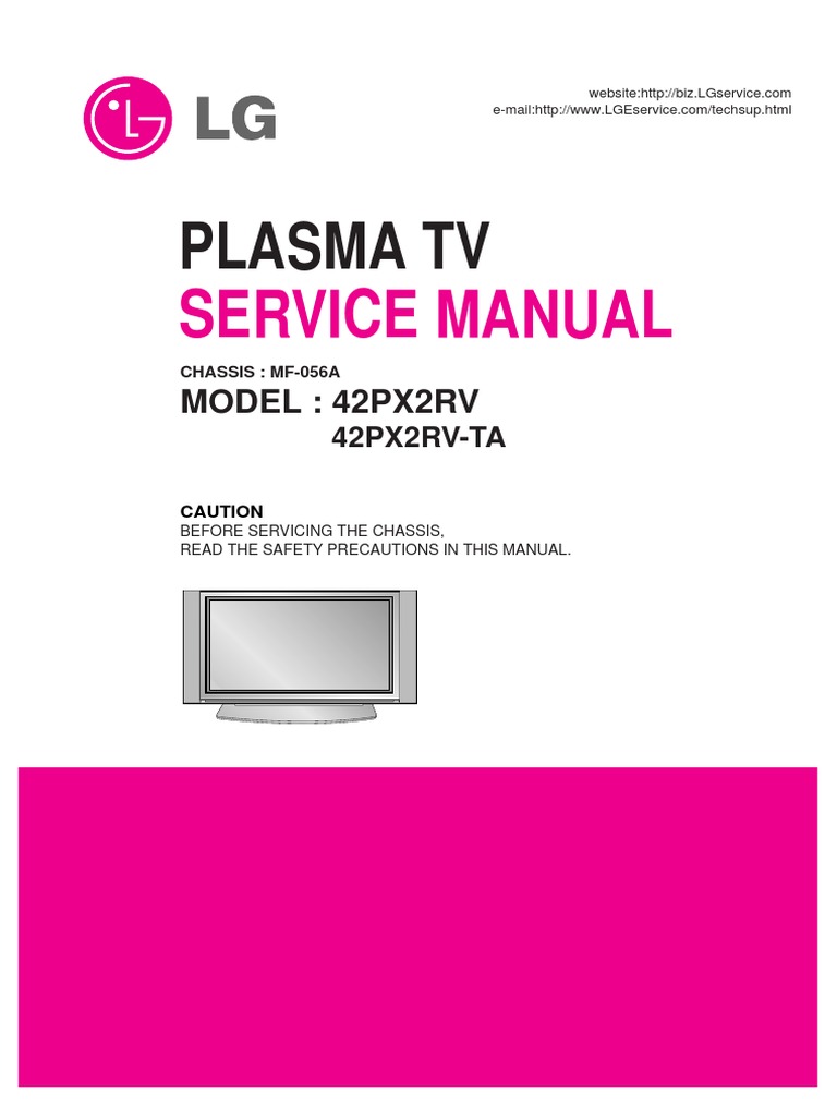 ServiceManuals_LG_TV_PLASMA_42PX2RV_42PX2RV Service Manual.pdf | Color  Balance | Electrical Connector