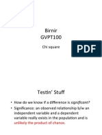 GVPT100L14 Statistical Significance Chi Square