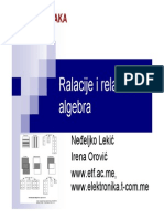 Relacije I Relaciona Algebra