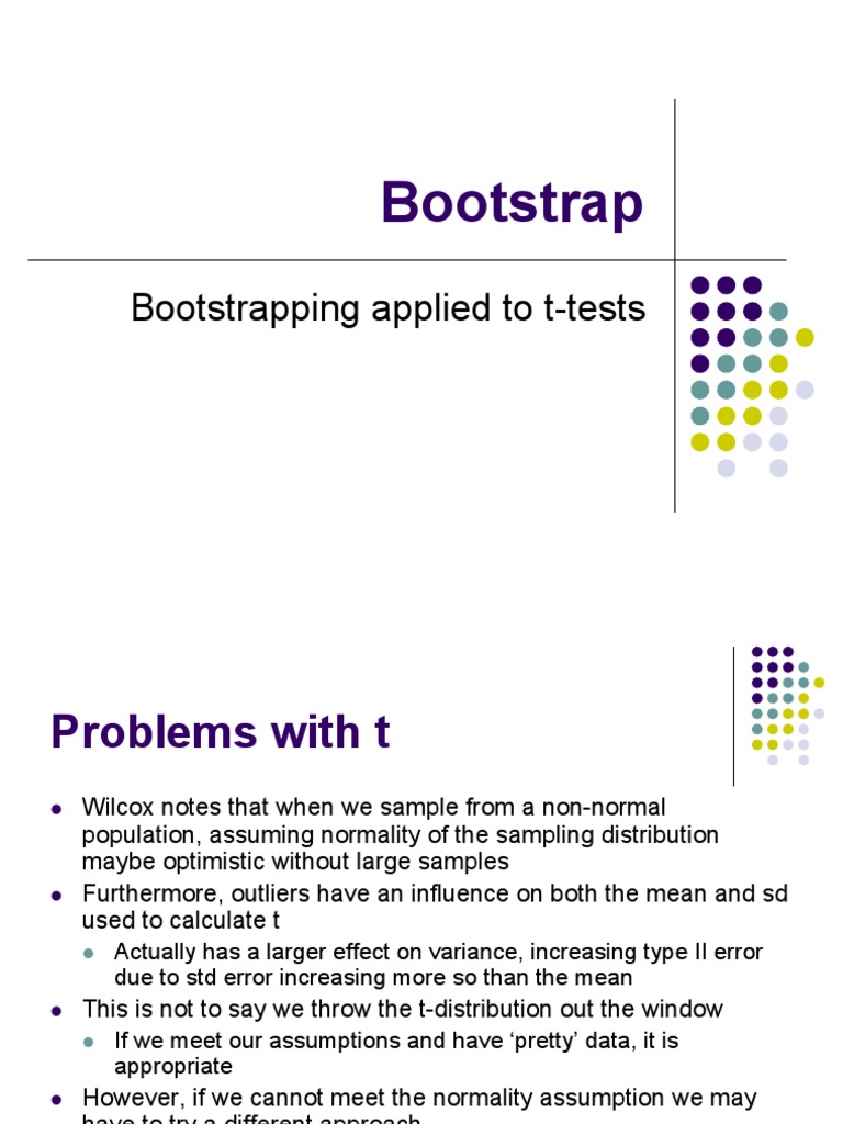 Bootstrap T Test PDF Student's T Test Bootstrapping (Statistics)