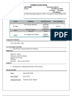 Curriculum Vitae Manjunath Reddy: Course Institution Board/Universit y Year of Passing