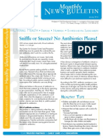 News Bulletin: Sniffle or Sneeze? No Antibiotics Please!