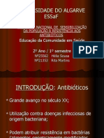 Programa nacional de sensibilização da população à resistência aos antibióticos