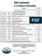 2009 Midwest Cruisers Schedule