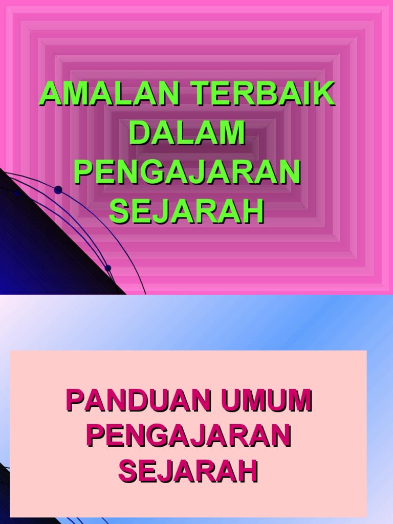 Amalan Terbaik Dalam P P Sejarah Pdf