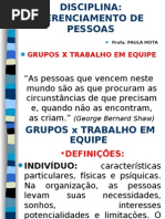 Gerenc. de Pessoas - Aula 4 Grupos e Trabalho Em Equipe
