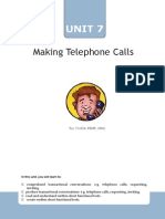 Making Telephone Calls: Unit 7
