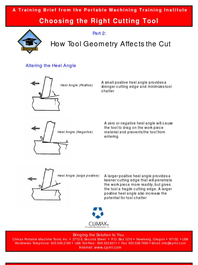Tool Geometry for Cutting Efficiency | PDF | Machining | Crafts