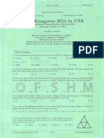 Math Kangaroo 2012 in USA: International Competition in Mathematics