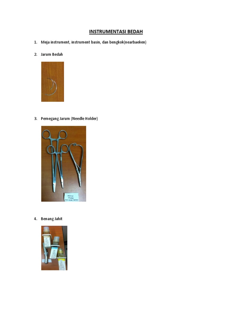 Instrumentasi Bedah + Fungsi | PDF