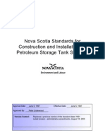 Nova Scotia Standards For Construction and Installation For Petroleum Storage Tank Systems