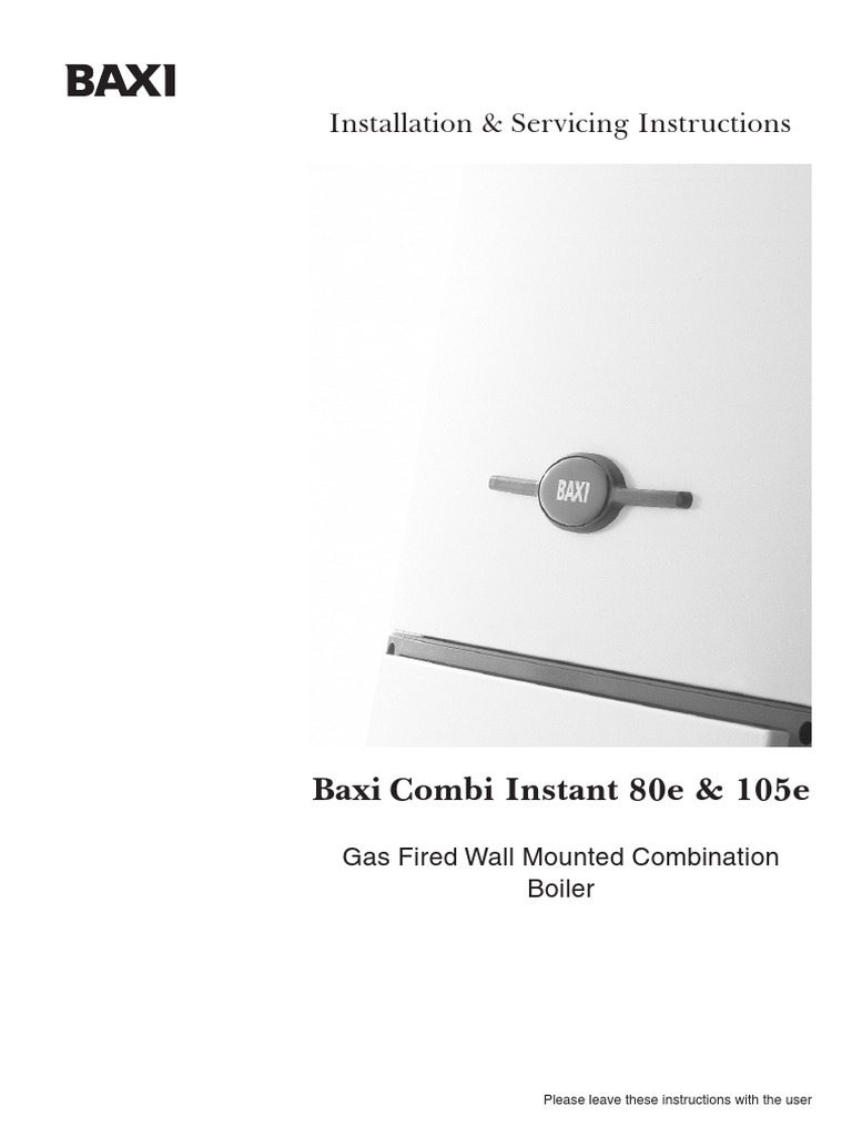 Service Manual Baxi | Download Free PDF | Water Heating | Hvac