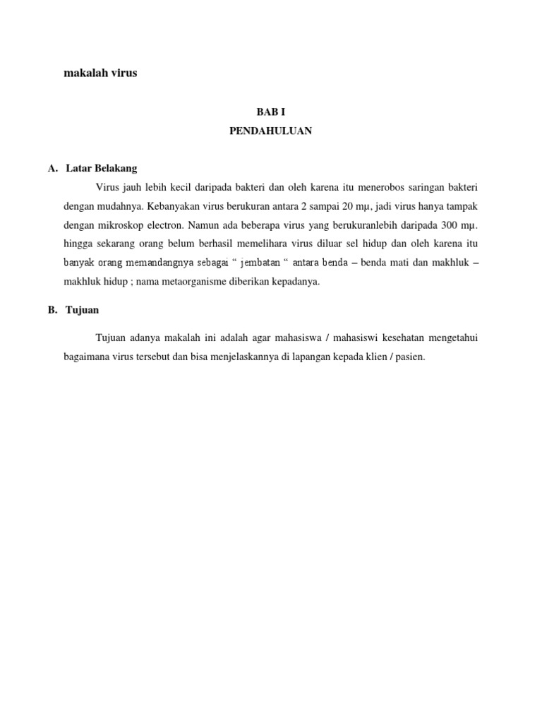 Contoh Daftar Isi Makalah Virus - Simak Gambar Berikut
