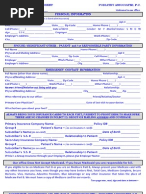 PATIENT INFORMATION SHEET 091409