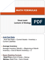 Retail Math Formulas