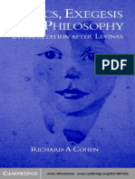 Jewish Philosophy On Levinas Ethics Exegesis and Philosophy Interpretation After Levinas