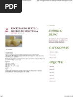 Receitas Do Serto Queijo de Manteiga Conversas & Temperos