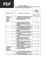 Cuadro de Conductas