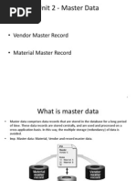 Unit 2 Master Data