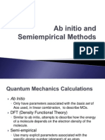 Ab Initio and Semiempirical Methods