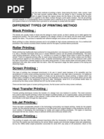 Different Types of Printing Method Block Printing