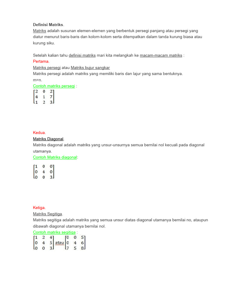 Definisi Matriks Docx