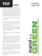 Download i2bGREEN September 2009 by Inspired to be GREEN SN19828842 doc pdf