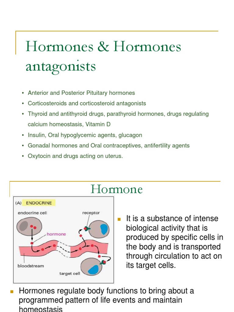Hormones and Antagonists Overview | PDF | Hormone | Growth Hormone