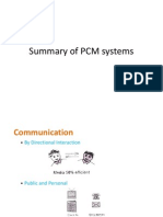 1. Summary of PCM Systems