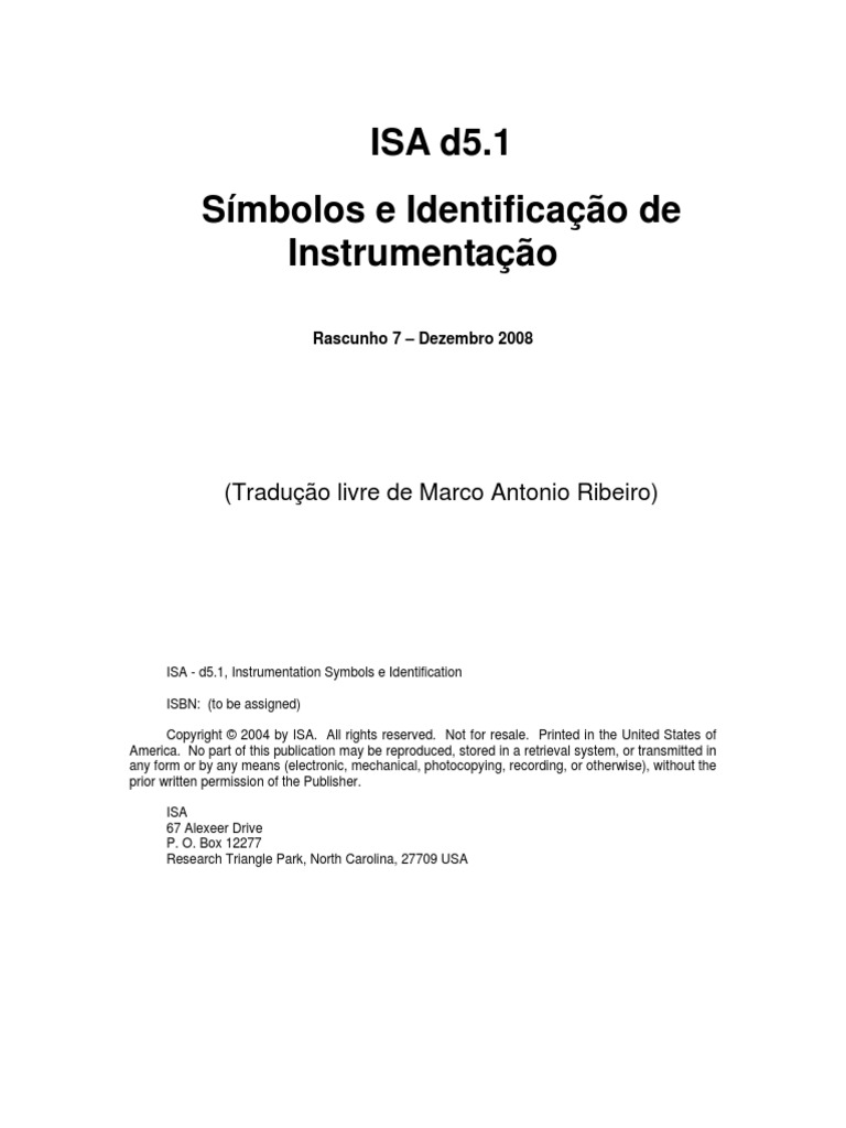 Simbologia Instrumentacao ISA | PDF