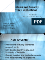 RFID Systems and Security and Privacy Implications: Sanjay E. Sarma Stephen A. Weis Daniel W. Engels