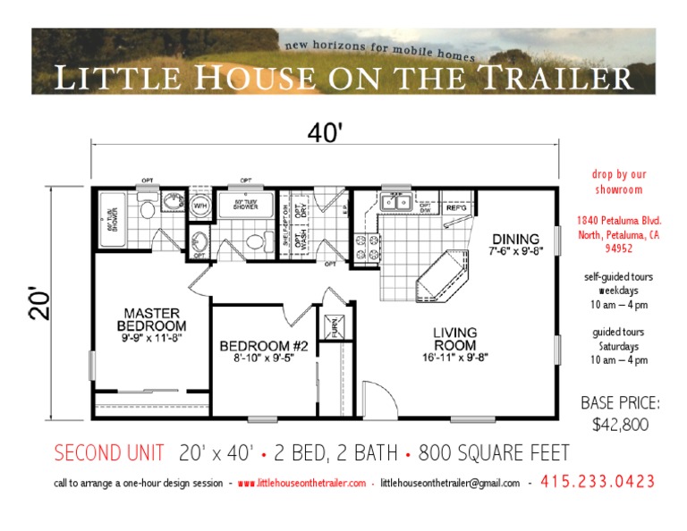 20x40 2-Bedroom House Plan Details | PDF