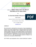The Current Practice of Organ Transplant in Malaysia
