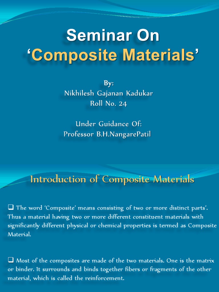 Introduction to Composite Materials | PDF | Composite Material | Fiberglass