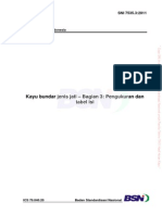 SNI 7535.3-2011 Kayu Bundar Jenis Jati Bagian 3 Pengukuran Dan Tabel Isi