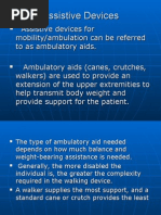 Guide to Ambulation Devices and Usage | PDF | Wheelchair | Walking